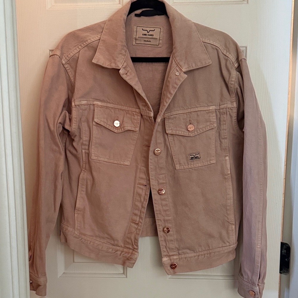 Kimes Ranch Women’s blush pink Denim Jacket